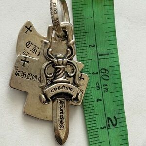 3 authentic Chrome Hearts pendants Dagger, Cross and Tag